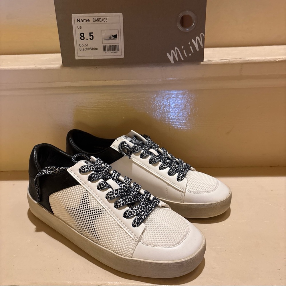 Mi.iM Candace Star Women's Sneaker Size 6 Black White Shoes New 8.5